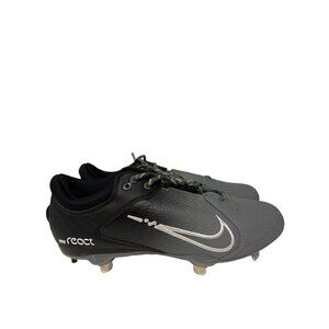 NEW! Nike React Hyperdiamond 4 Pro Black Softball Metal Cleats Women's Size 9